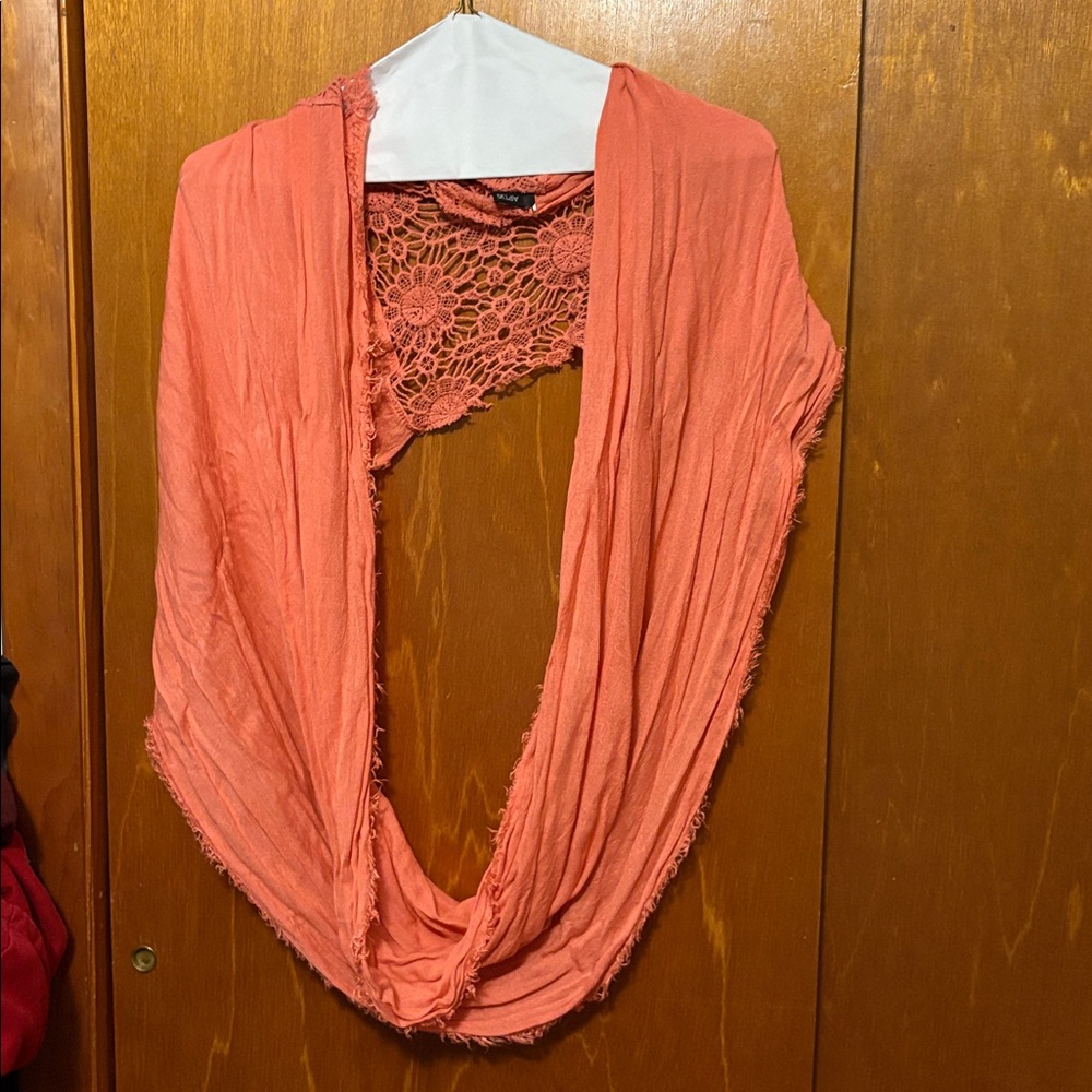 Coral Infinity Scarf
